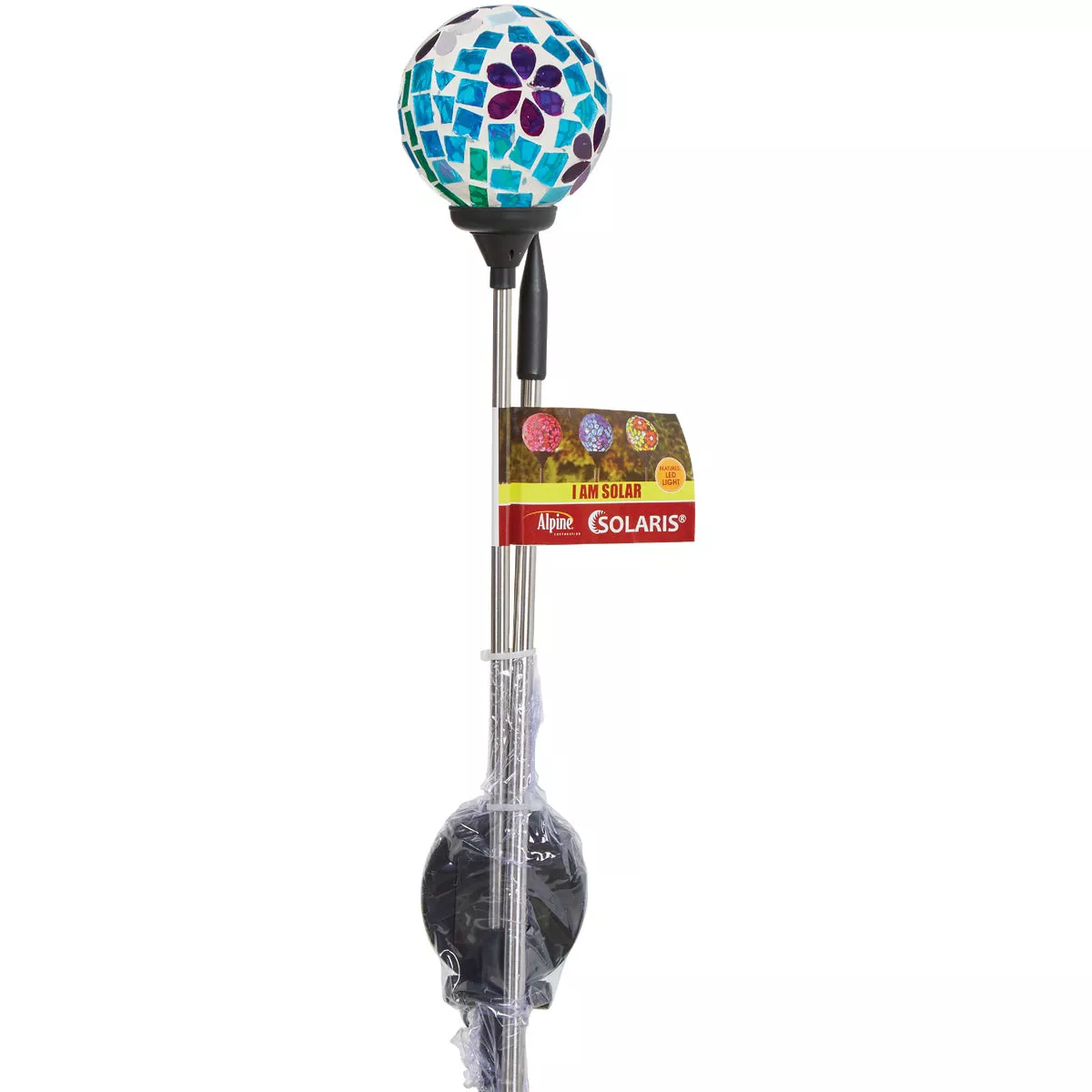 Alpine Mosaic Glass Daisy 32 In. H. Solar Stake Light - photo 3