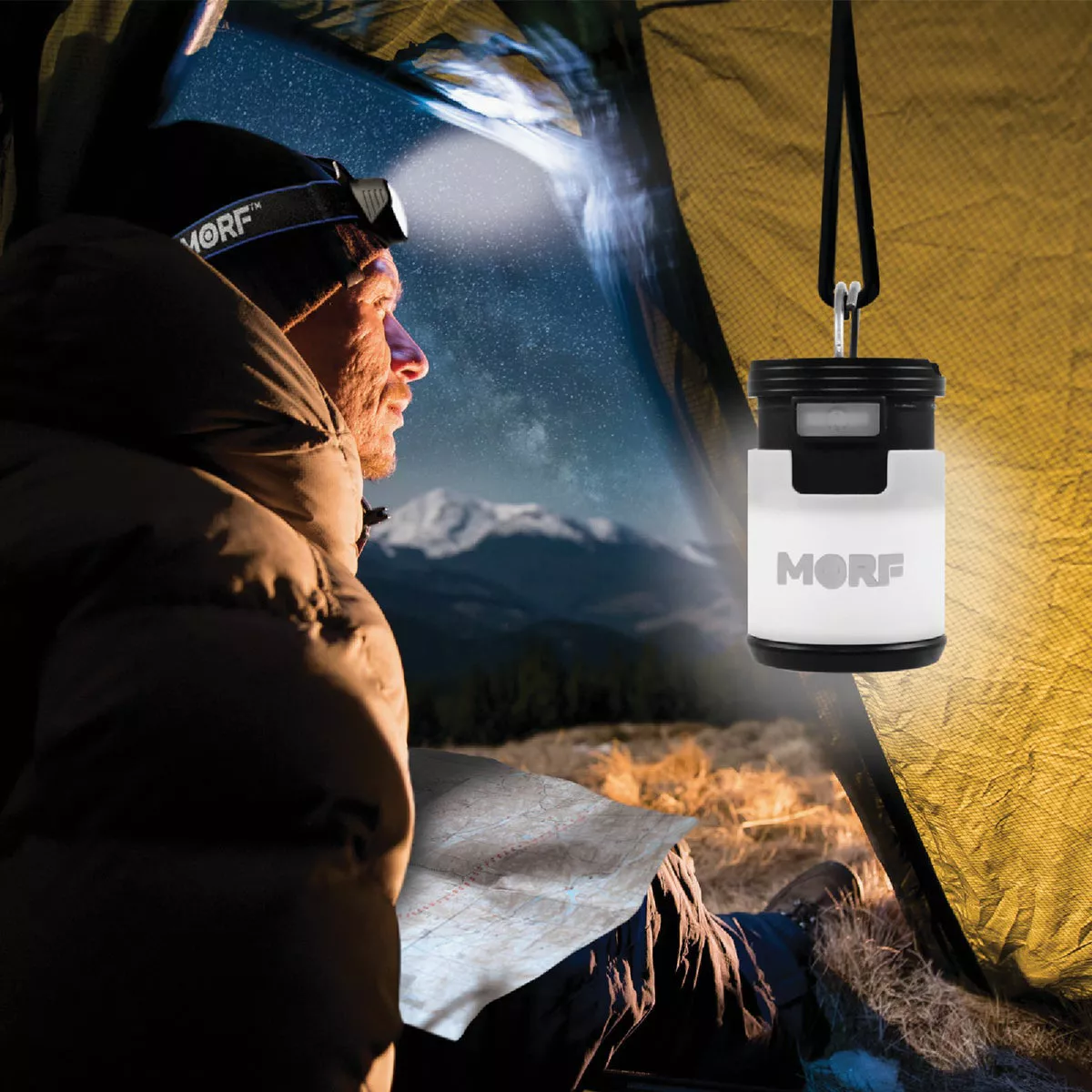 Police Security MORF 300 Lm. LED 4AA 3-In-1 Removable Lantern Headlamp - photo 8