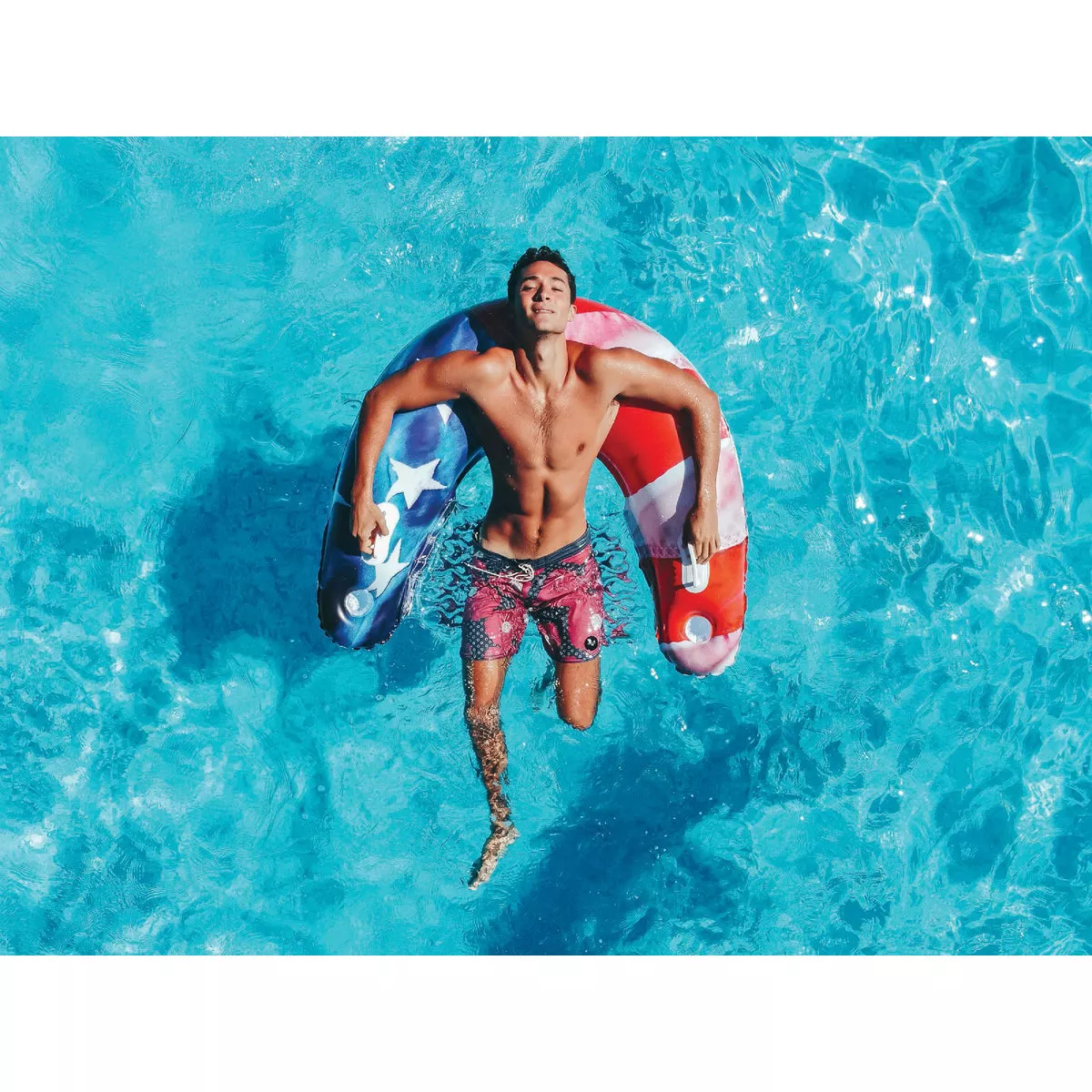 PoolCandy Stars & Stripes Ride-On Sun Chair Pool Float - photo 6