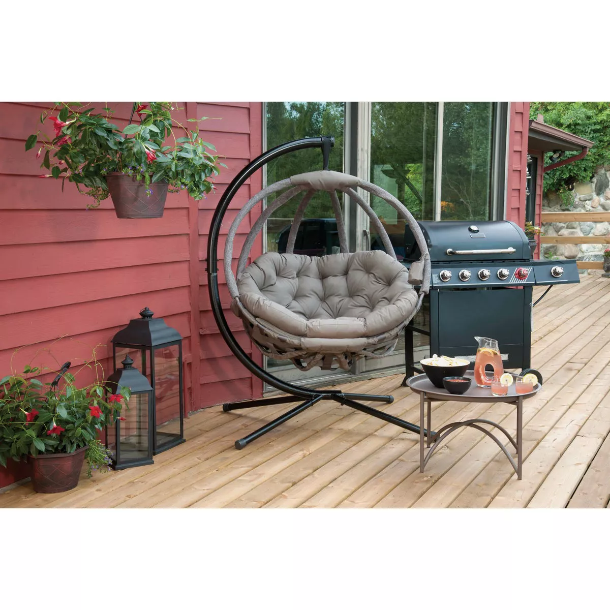 Flowerhouse Hanging Ball Chair with Stand Overland Sand