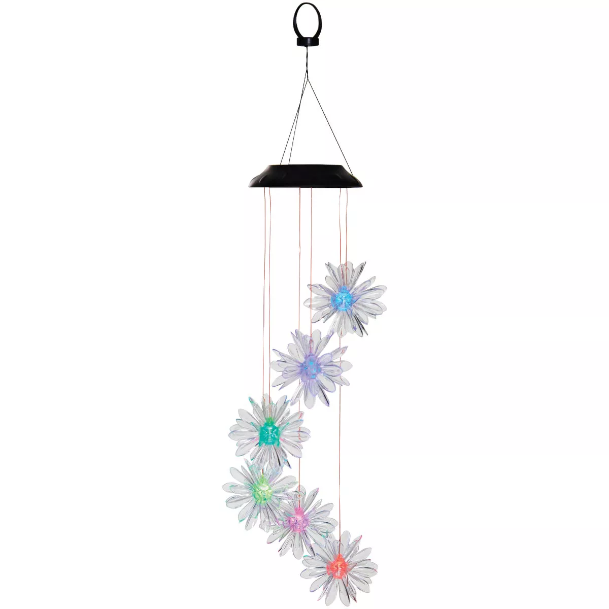Alpine 28 In. Solar Color Changing Flower Mobile