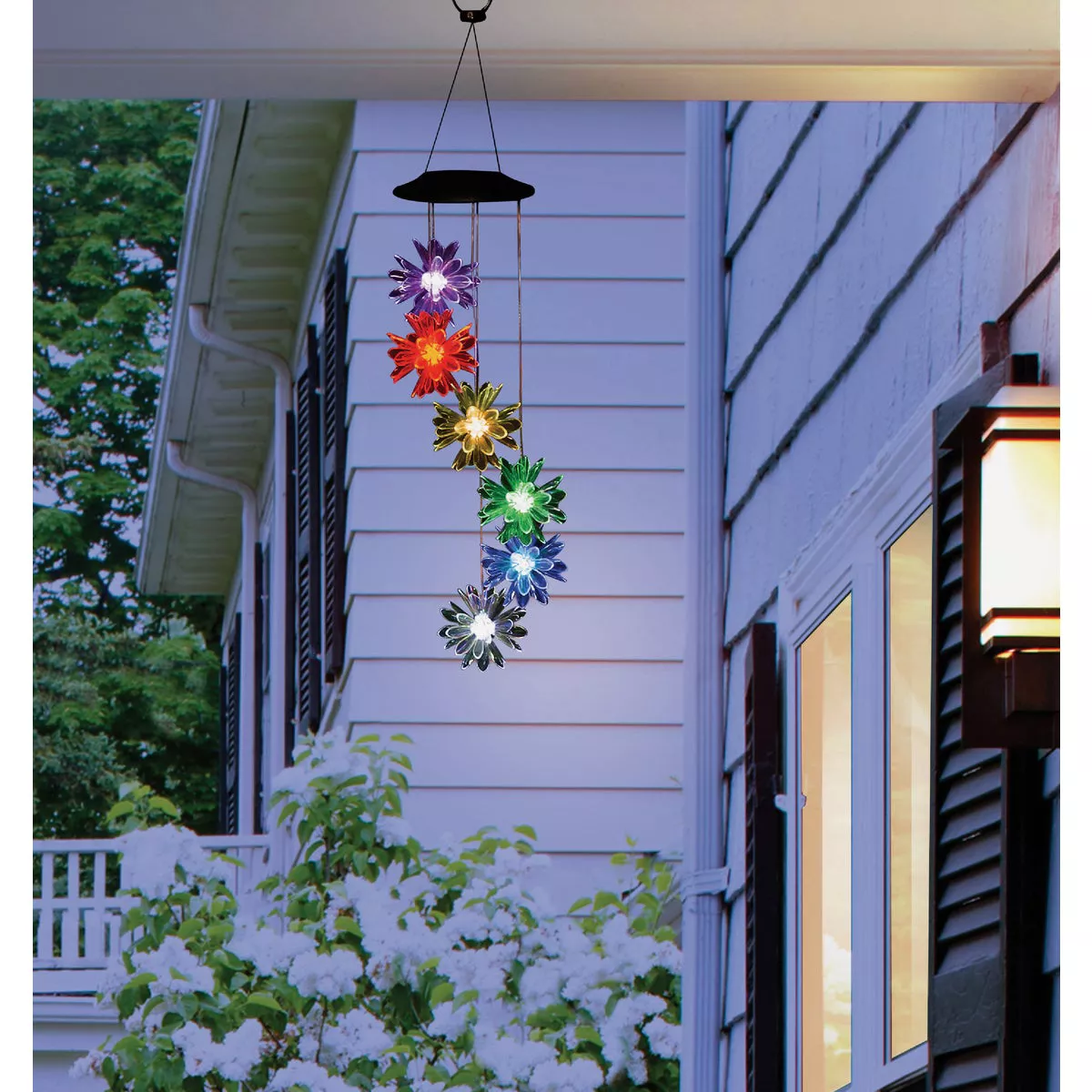 Alpine 28 In. Solar Color Changing Flower Mobile - photo 3