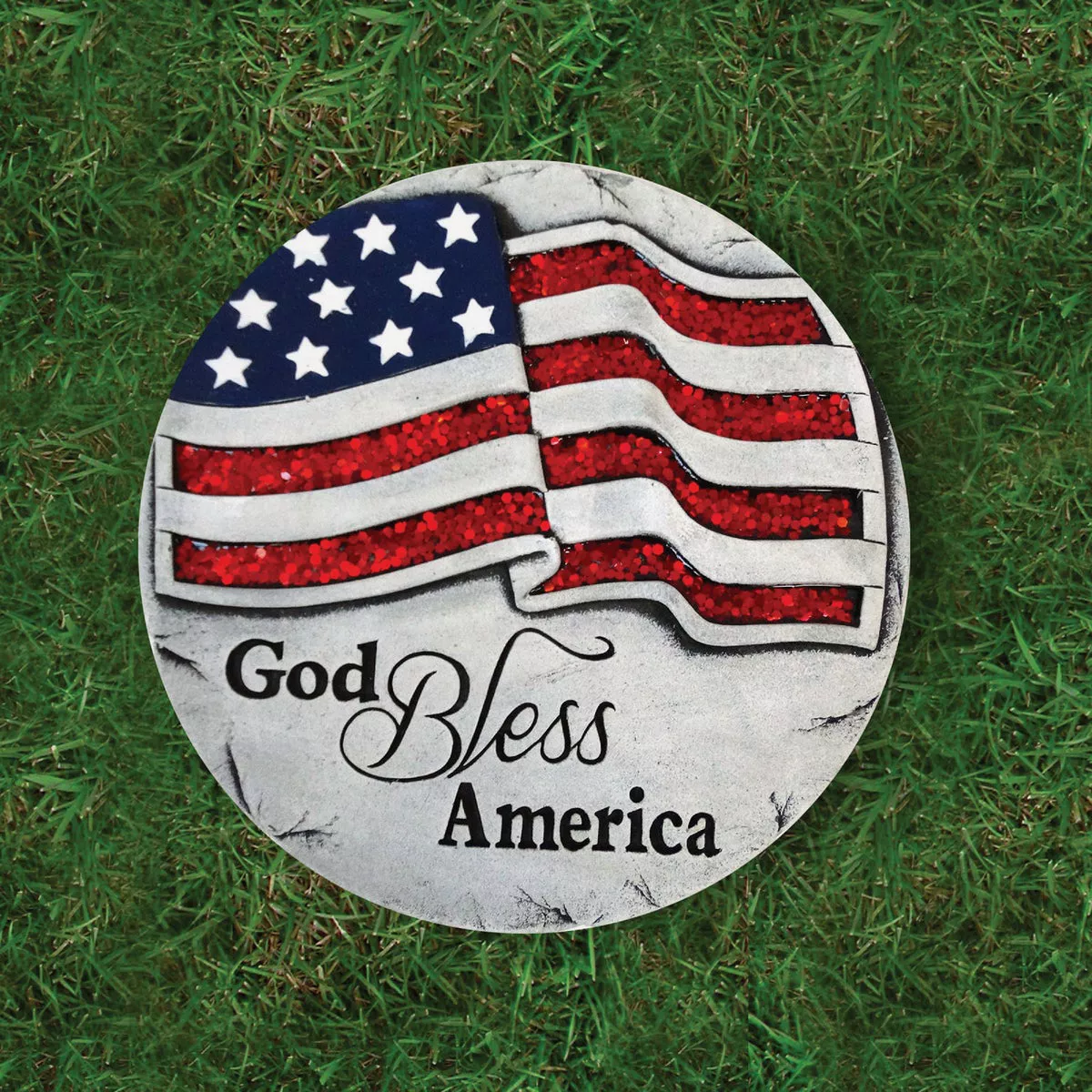 Alpine 10 In. Dia. Cement Patriotic Stepping Stone - photo 4