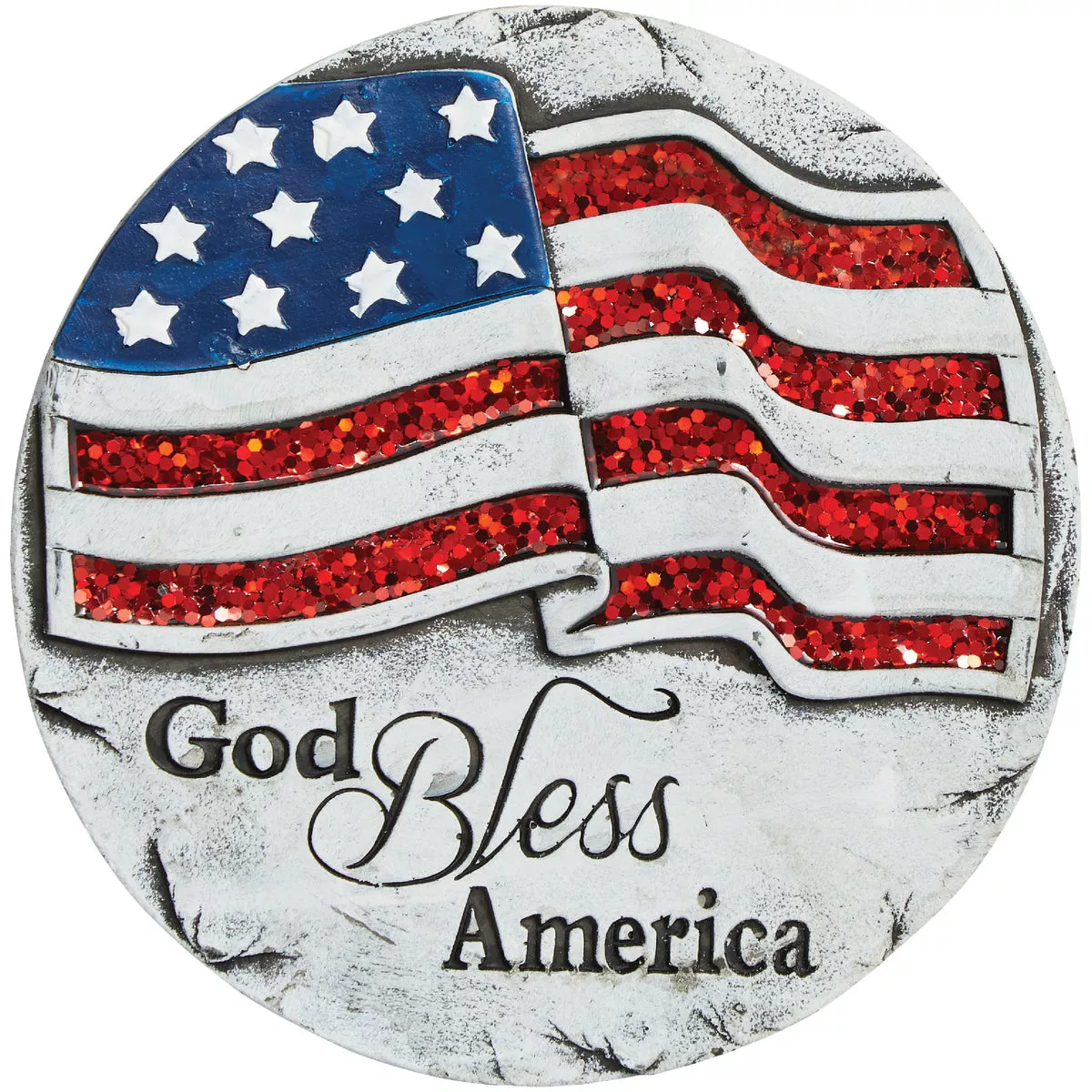 Alpine 10 In. Dia. Cement Patriotic Stepping Stone - photo 2