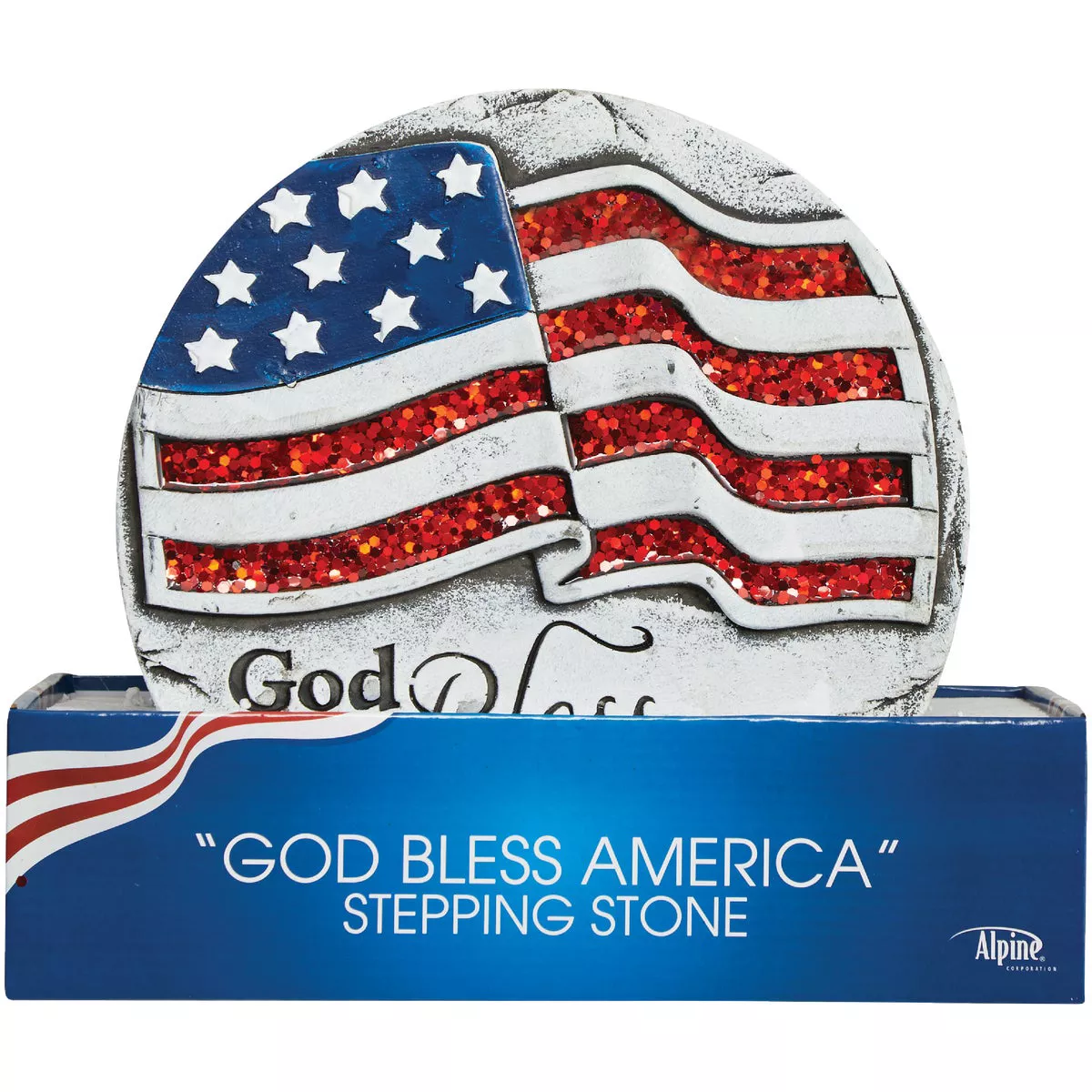 Alpine 10 In. Dia. Cement Patriotic Stepping Stone - photo 3