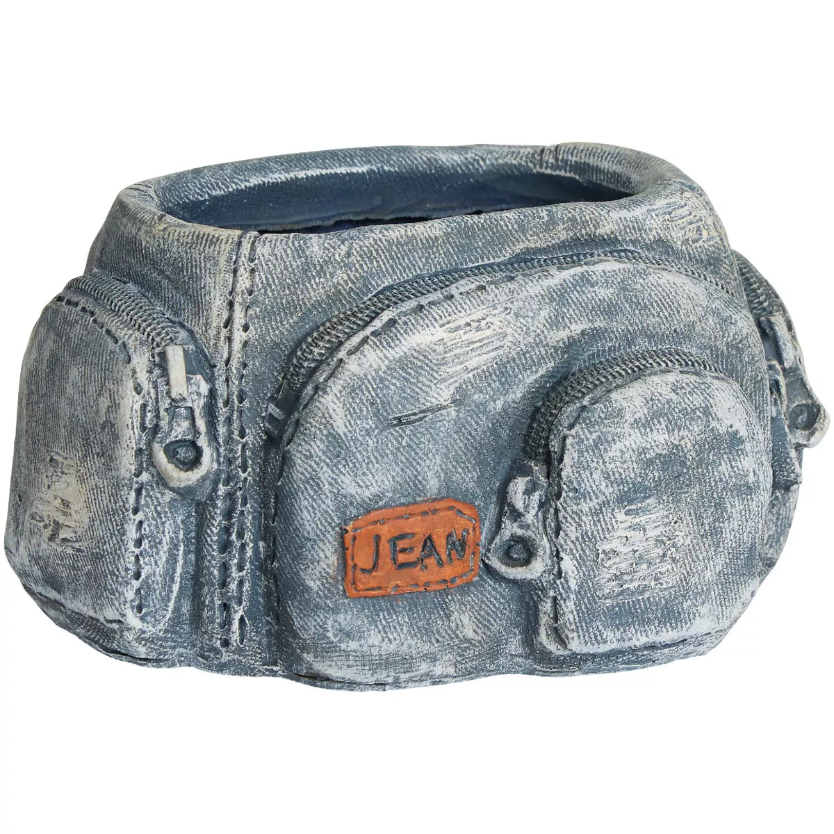 Alpine 5.75 In. W. x 4.50 In. H. x 6.69 In. L. Polyresin Denim Gear Mini Planter - photo 3