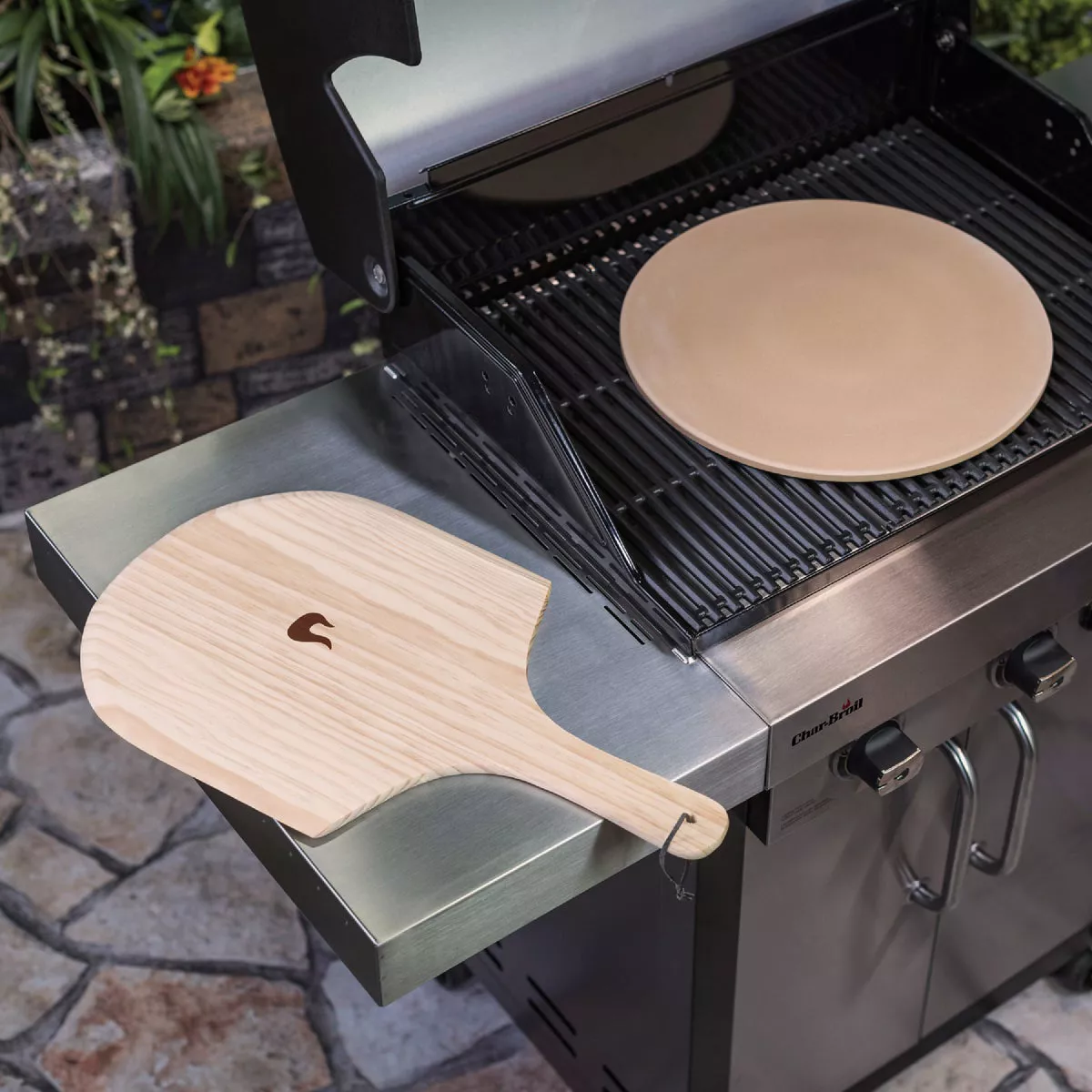 Char-Broil 16 In. Ceramic Pizza Stone Kit - photo 2