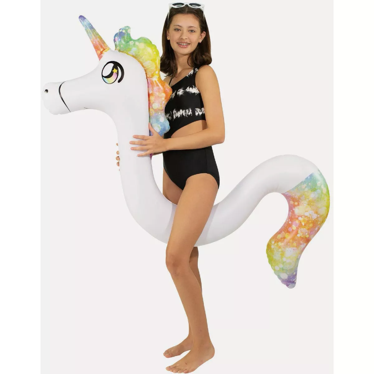 PoolCandy 72 In. Unicorn Ride-On Inflatable Noodle Water Toy - photo 3