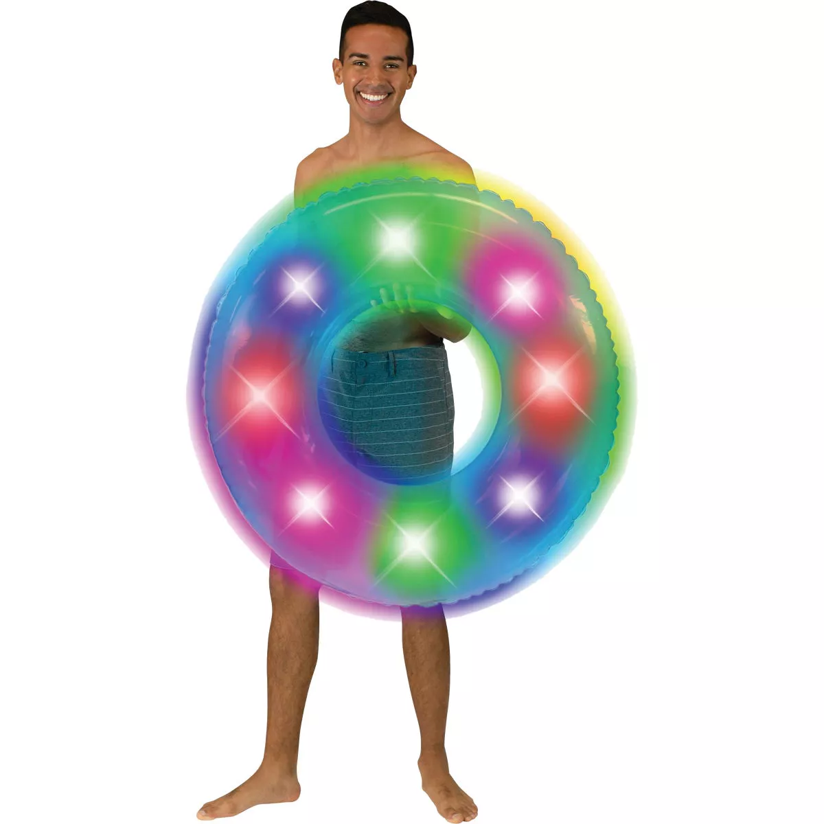 PoolCandy Illuminated LED Ride-On Tube Pool Float