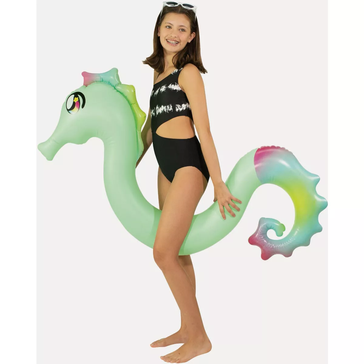 PoolCandy 72 In. Seahorse Ride-On Inflatable Noodle Water Toy - photo 3