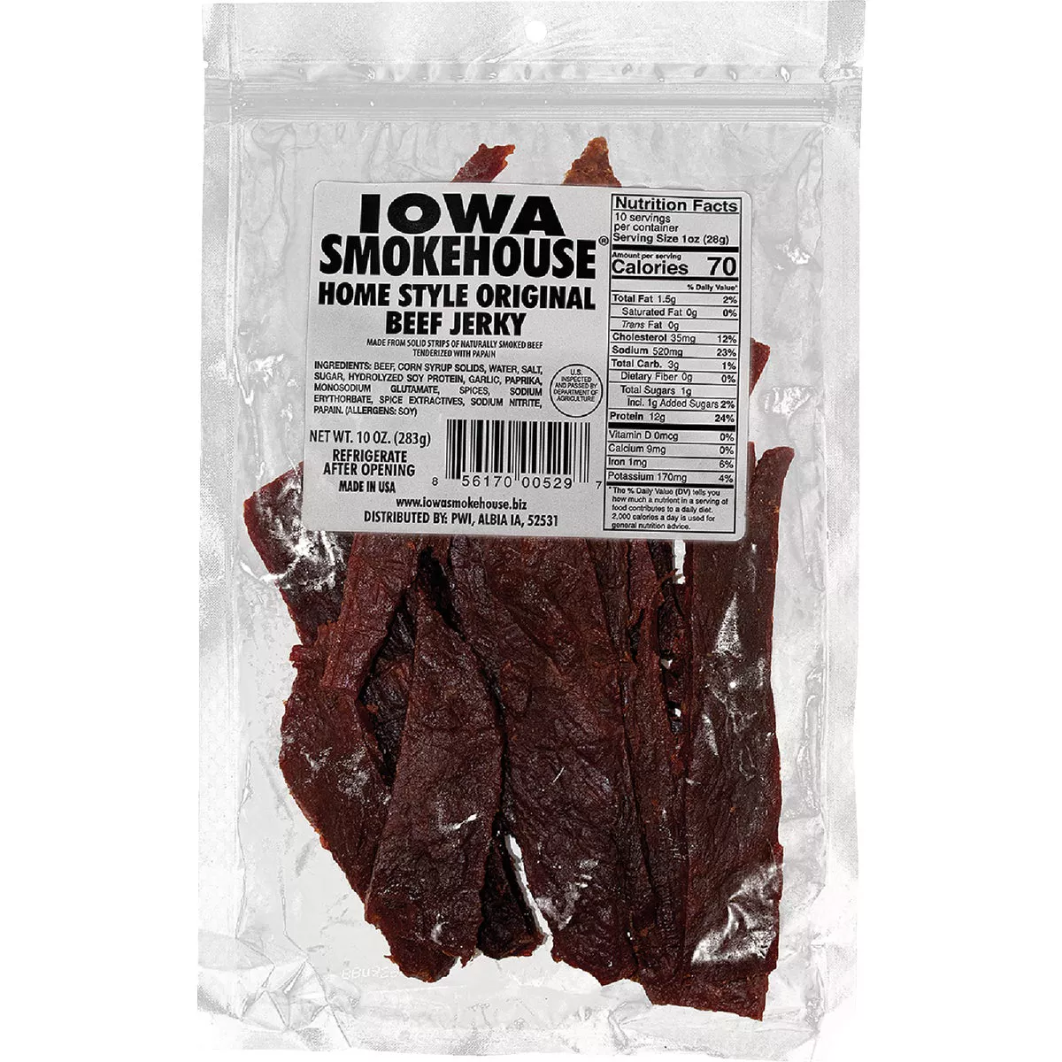 Iowa Smokehouse 10 Oz. Original Beef Jerky