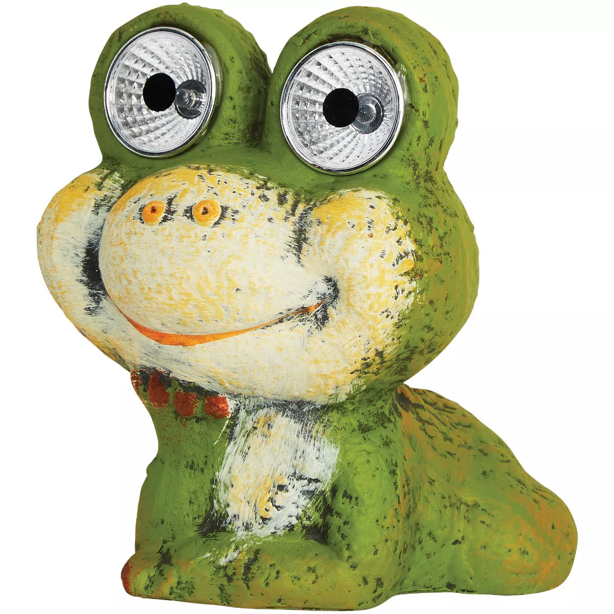 Alpine 7 In. Solar Green Frog Statue with LED Eyes - photo 3