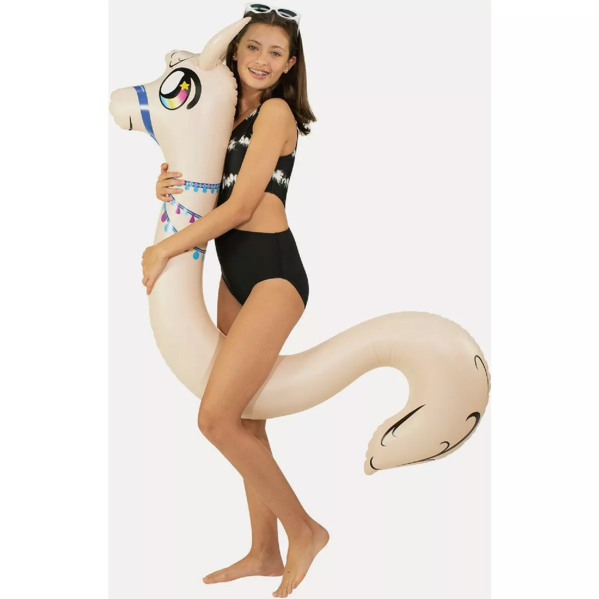 PoolCandy 72 In. Llama Ride-On Pool Inflatable Noodle Water Toy - photo 2