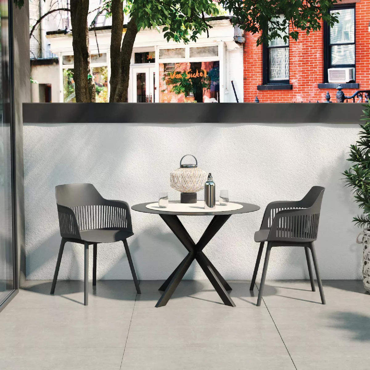 Cosco Camelo Black Resin Dining Chair (Set of 2) - photo 2