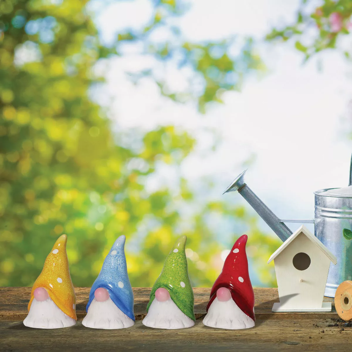 Alpine 10 In. H. Colorful Ceramic Gnome Head Statue - photo 3