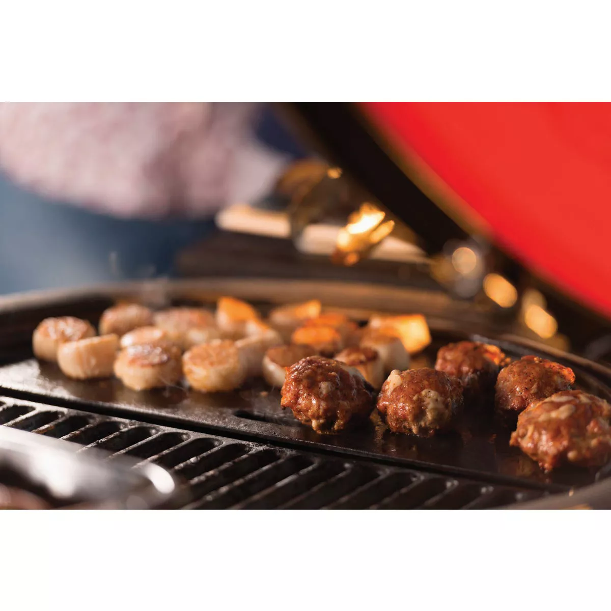 Kamado Joe Big Joe 12 In. W. x 24 In. L. Half Moon Cast Iron Reversible Griddle - photo 2