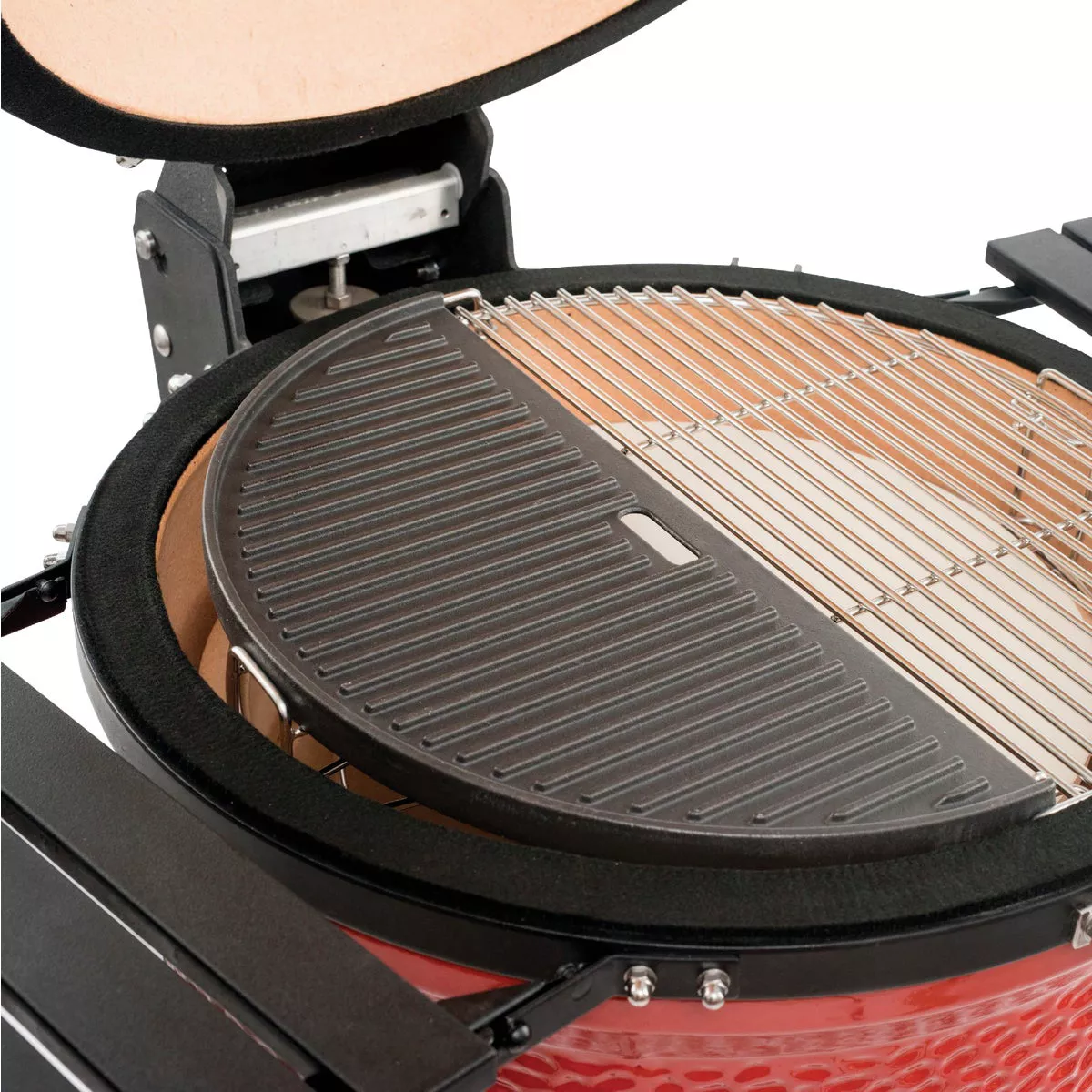 Kamado Joe Big Joe 12 In. W. x 24 In. L. Half Moon Cast Iron Reversible Griddle - photo 5