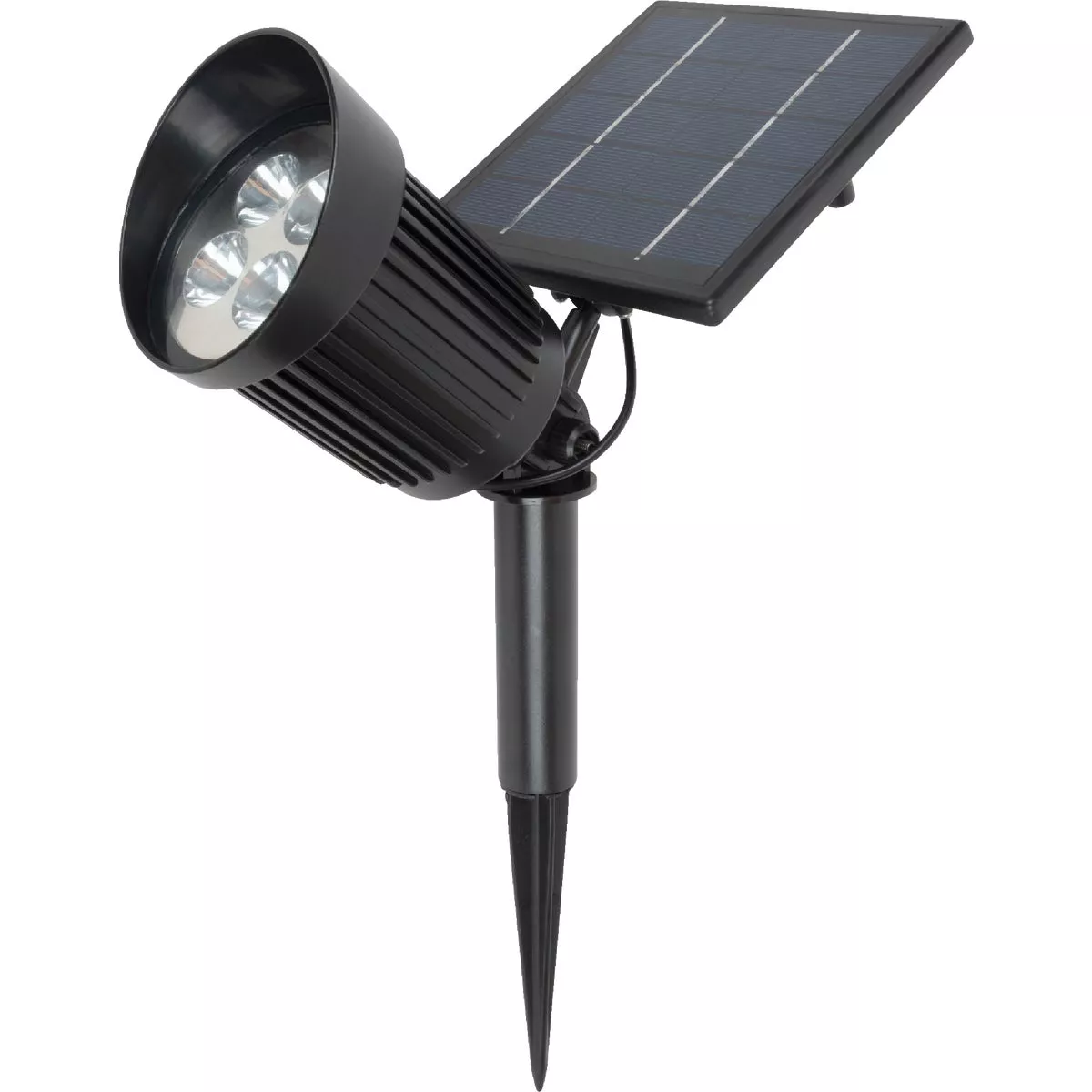 Moonrays Black 8 SMD LED Up to 8-Hour Run Time Solar Spotlight | True ...
