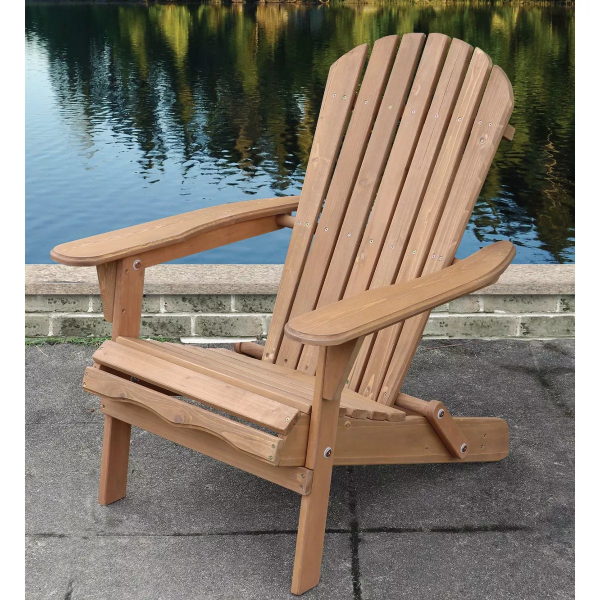 Northbeam Natural Wood Folding Adirondack Chair - photo 2