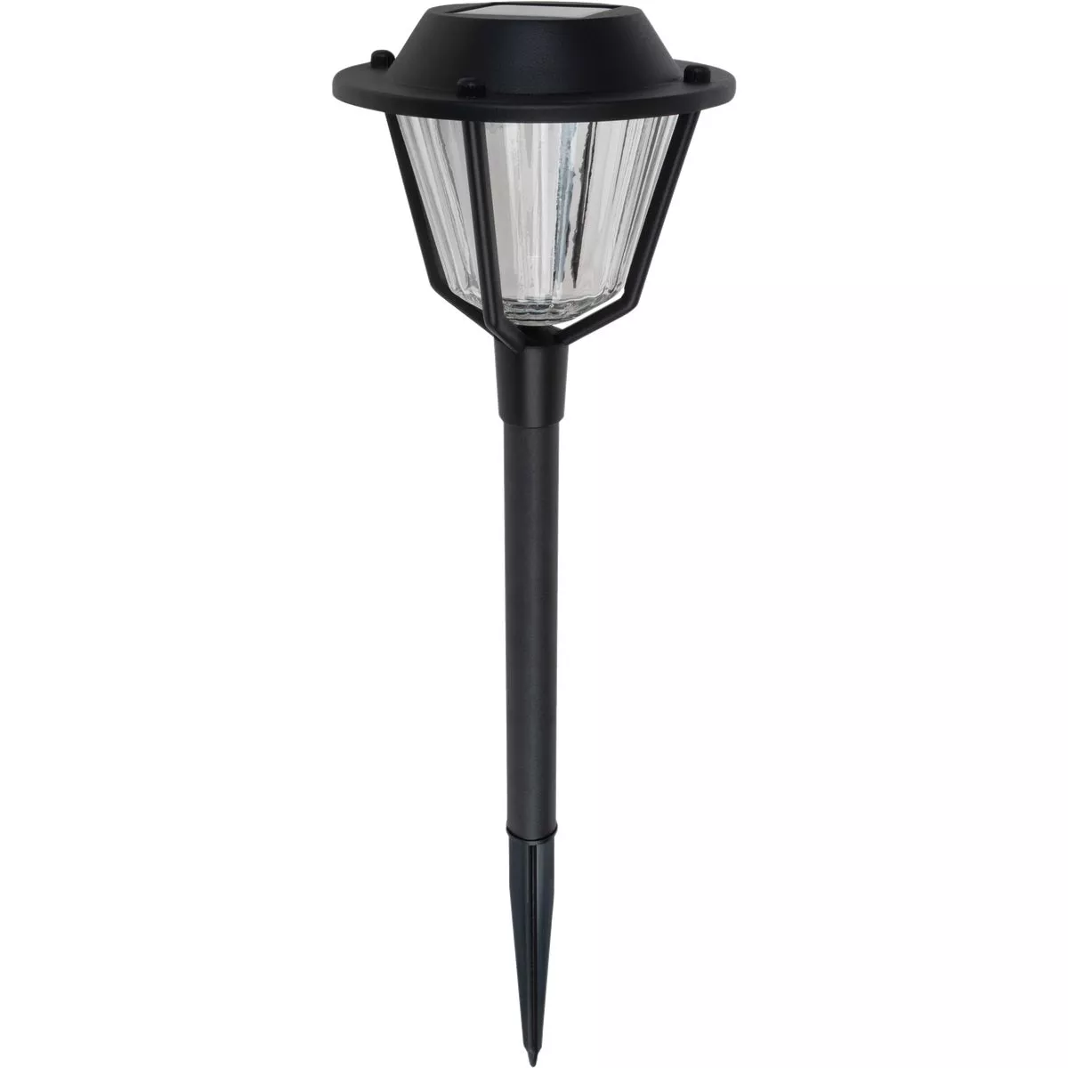 Fusion Black 10 Lumens Metal & Plastic Stake Round Top Solar Path Light