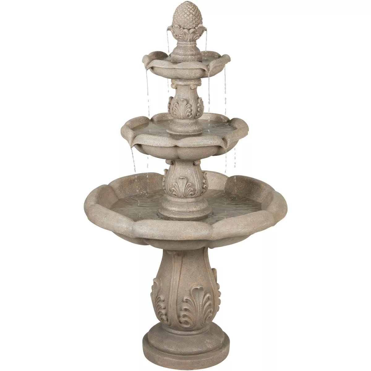Best Garden 31 In. W. x 55 In. H. Resin 3-Tier Waterfall Fountain