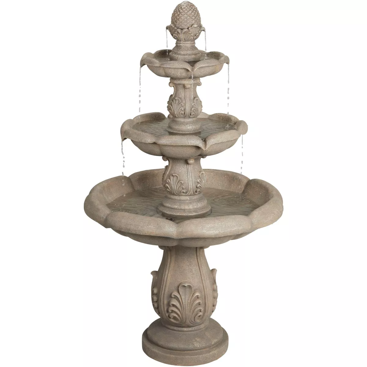 Best Garden 31 In. W. x 55 In. H. Resin 3-Tier Waterfall Fountain - photo 2