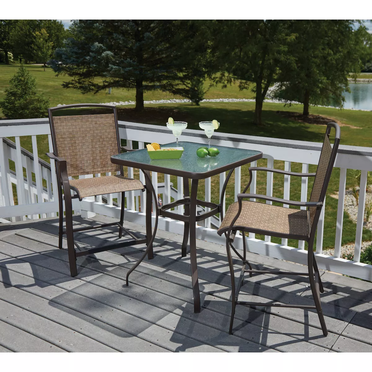 Outdoor Expressions 3-Piece Balcony Bistro Set - photo 3