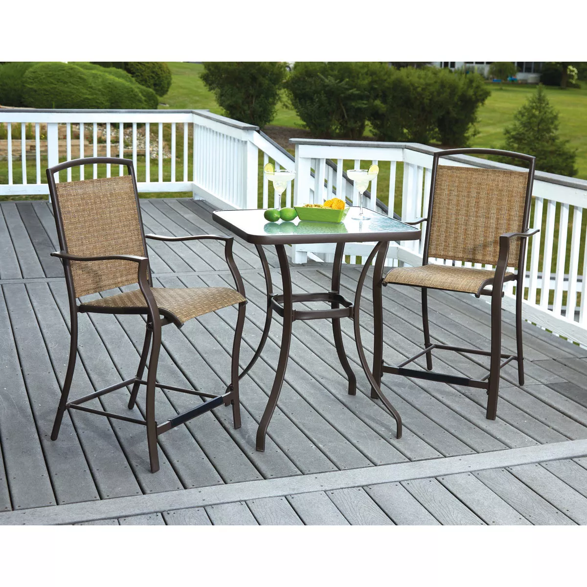 Outdoor Expressions 3-Piece Balcony Bistro Set - photo 2
