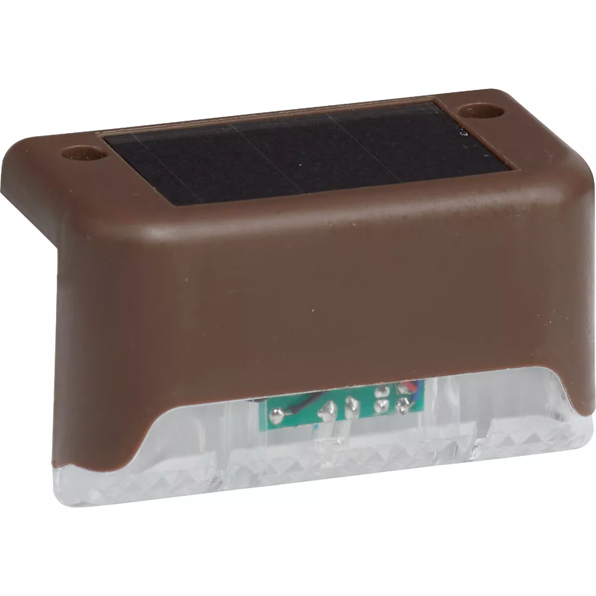 Brown Plastic Solar Deck Light (3-Pack)