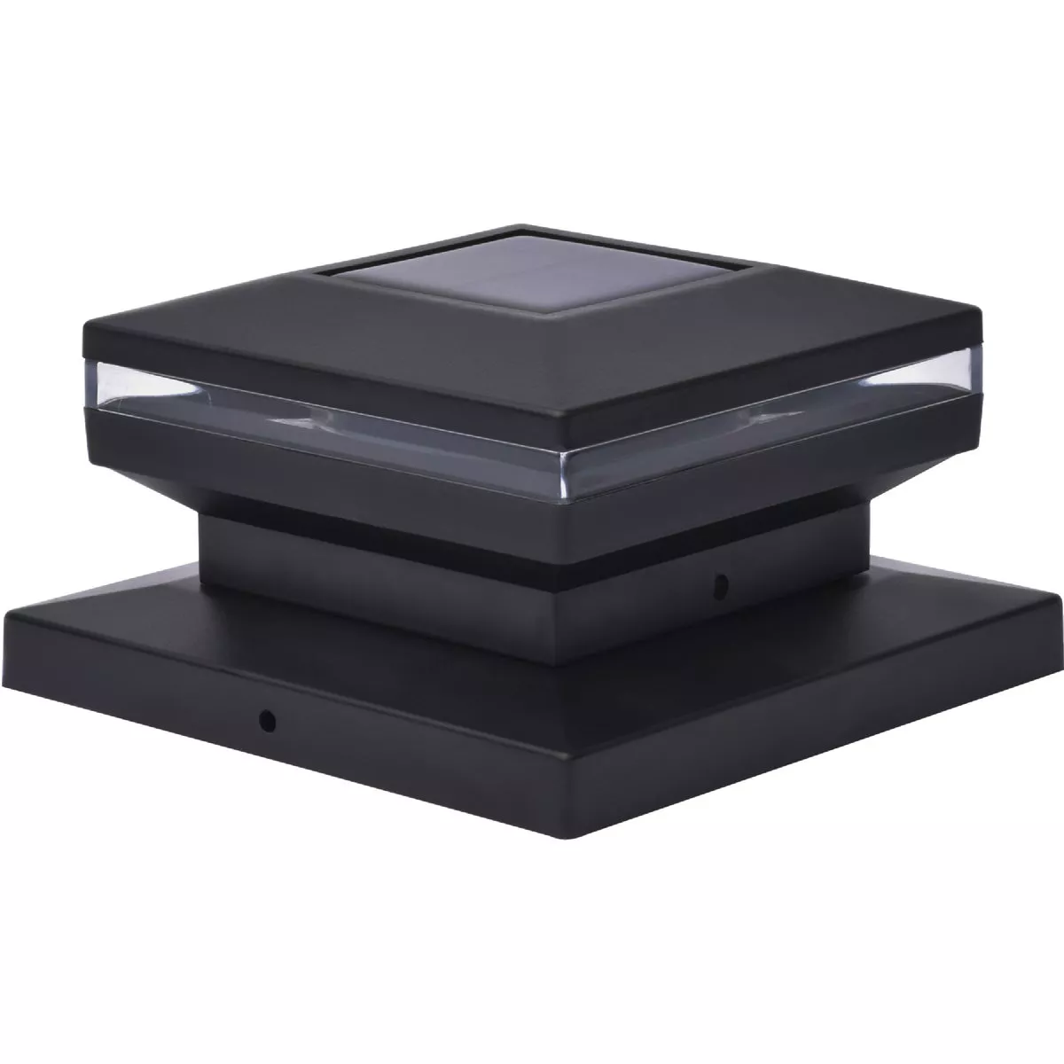 Moonrays 4 In. x 4 In. Black LED Solar Post Cap (2-Pack)