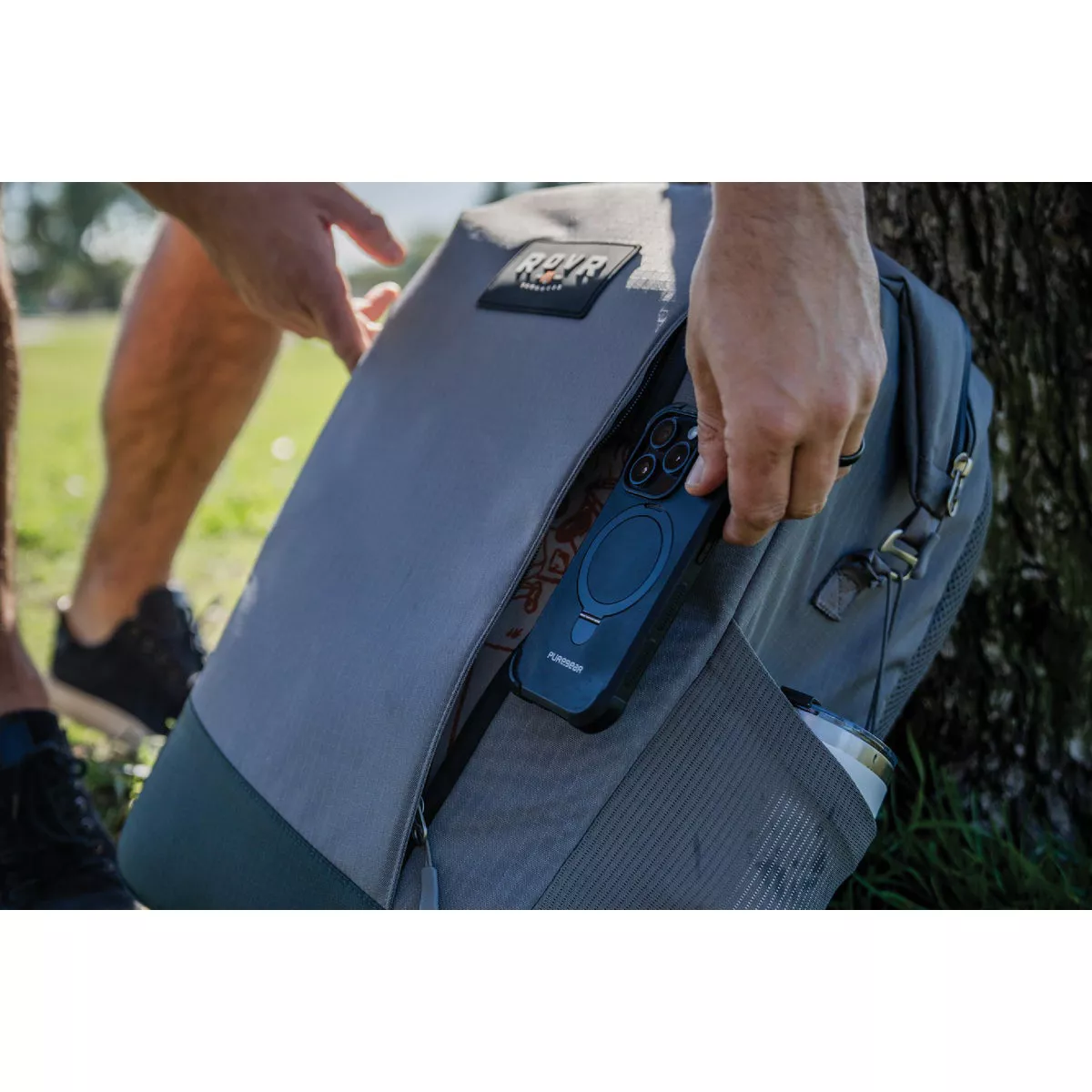 RovR Products TravelR 24-Can Soft Cooler Backpack, Charcoal - photo 3