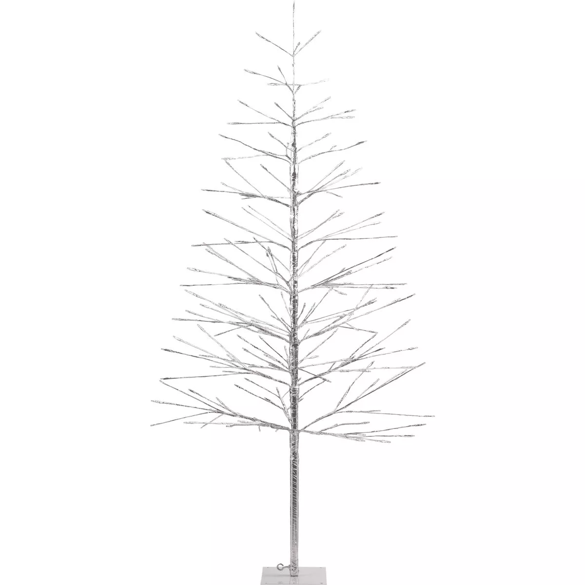 Alpine 60 In. Silver Christmas Tree with Multi-Colored LED Lights
