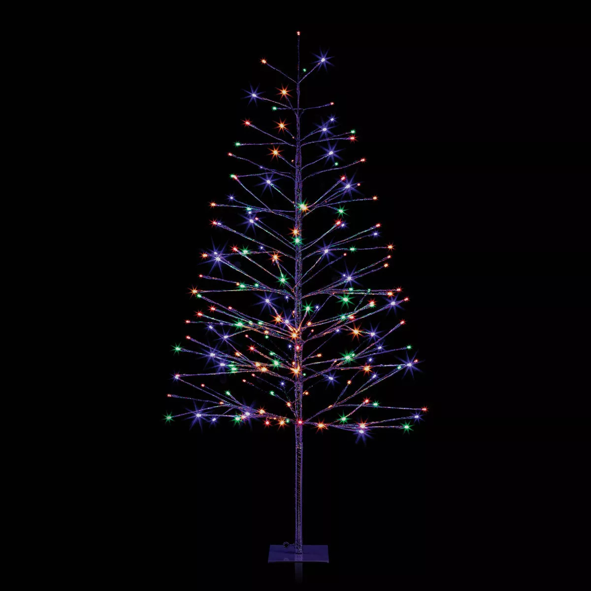 Alpine 60 In. Silver Christmas Tree with Multi-Colored LED Lights - photo 4