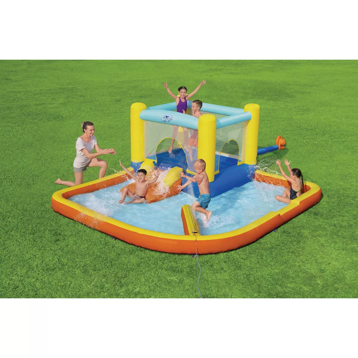 H2OGO! 11 Ft. 11 In. x 11 Ft. 2 In. x 5 Ft. Beach Bounce Water Park - photo 3