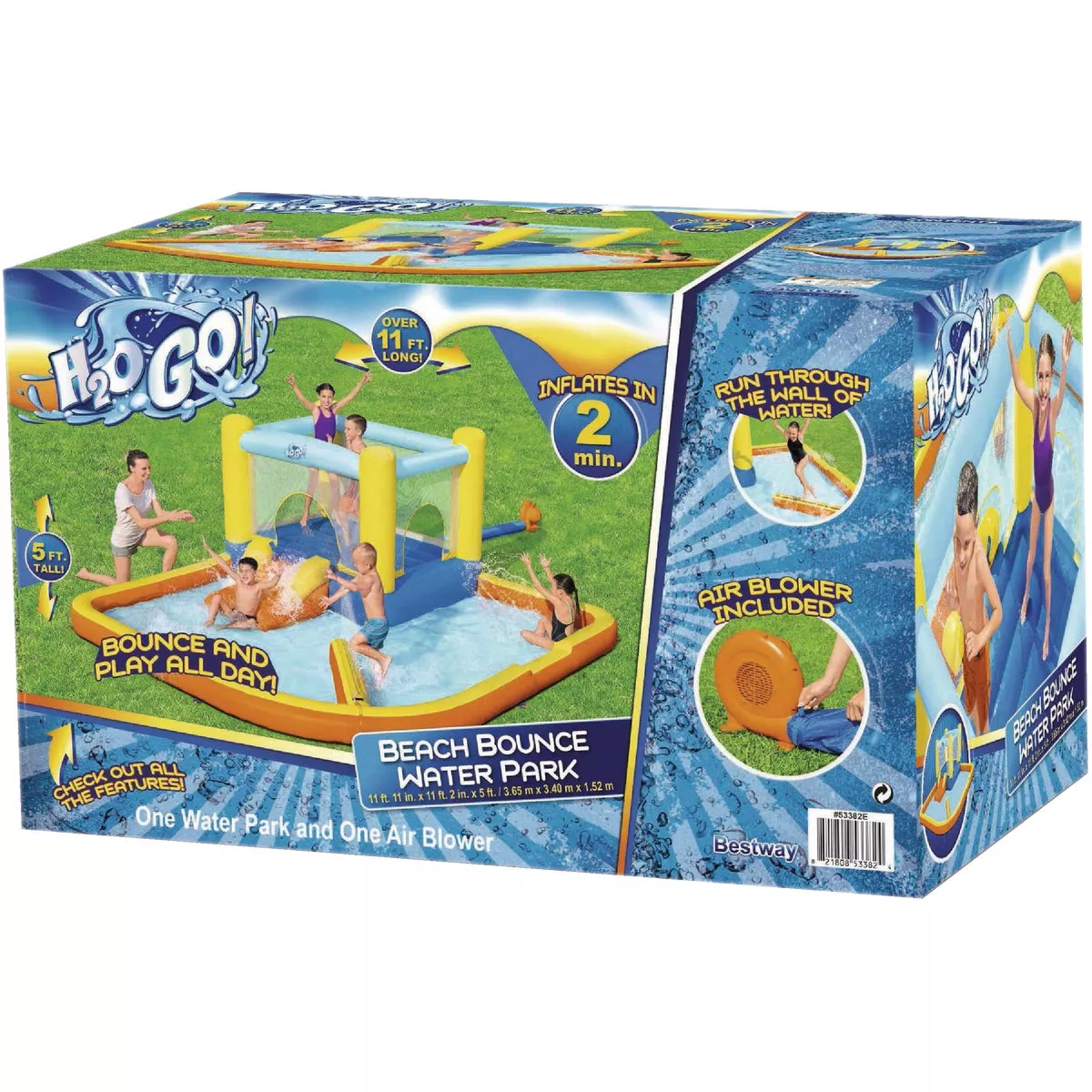 H2OGO! 11 Ft. 11 In. x 11 Ft. 2 In. x 5 Ft. Beach Bounce Water Park - photo 2