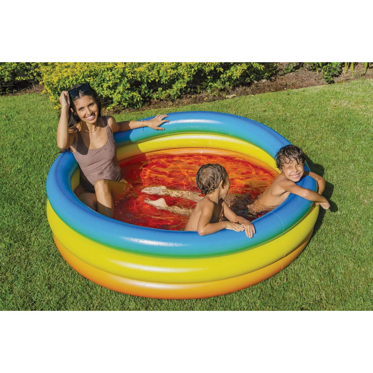 PoolCandy 15 In. D. x 60 In. Dia. Rainbow Haze Inflatable Sunning Pool - photo 5