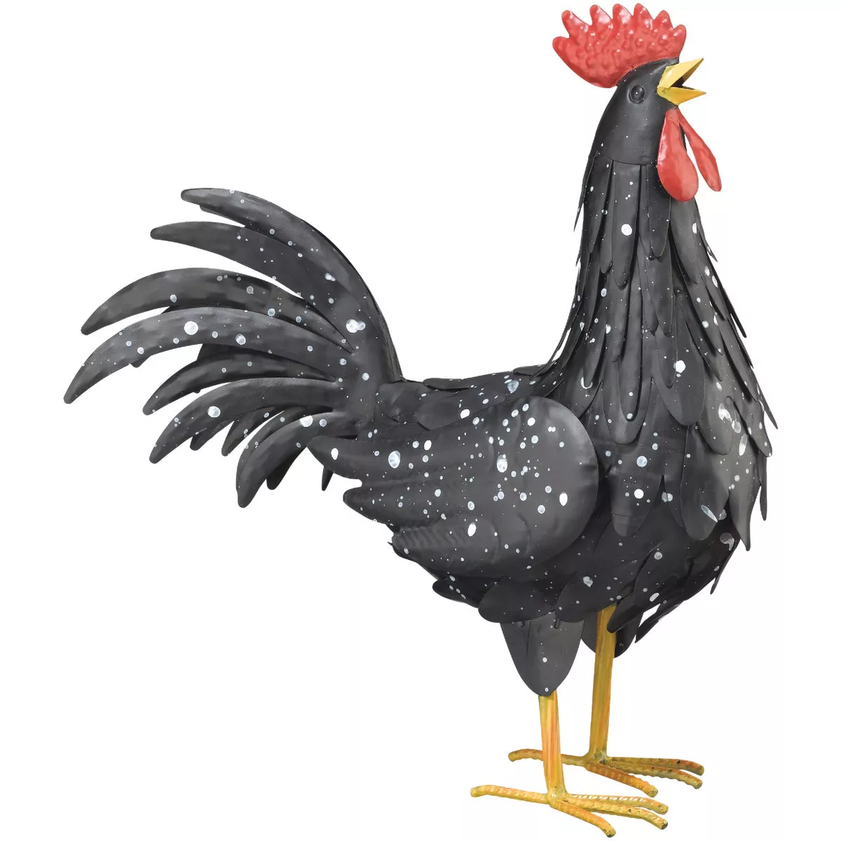 Regal Art & Gift Black Metal Rooster Lawn Ornament