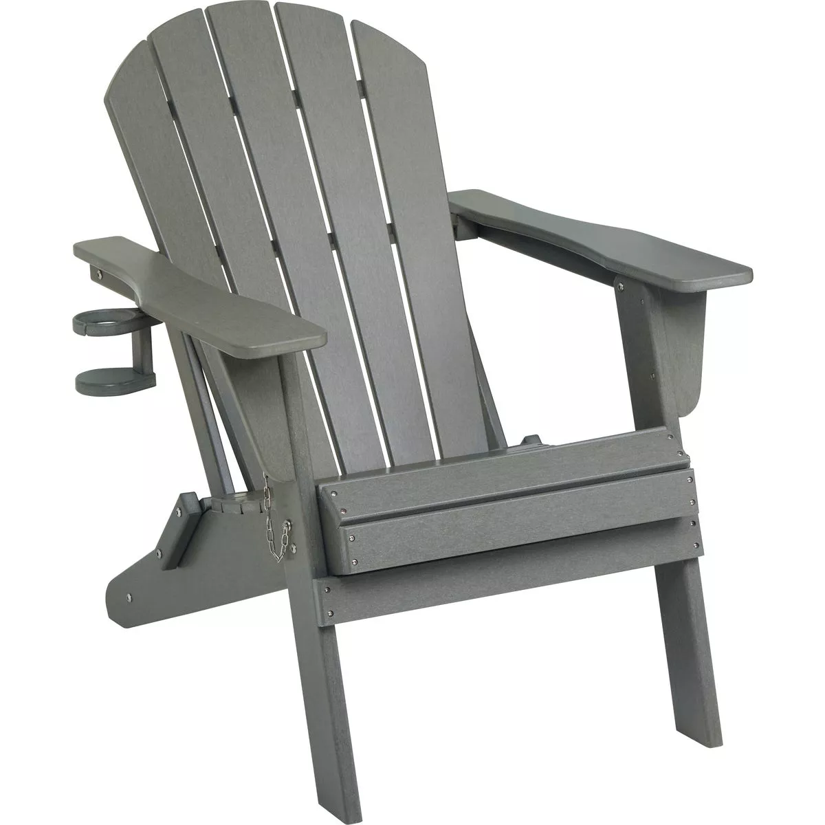 Outdoor Expressions Gray HDPE Adirondack Chair