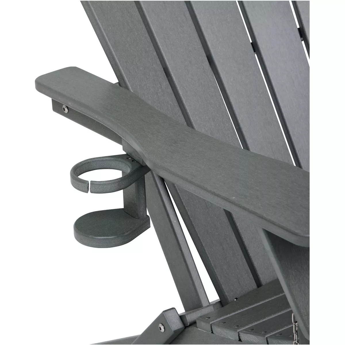 Outdoor Expressions Gray HDPE Adirondack Chair - photo 3