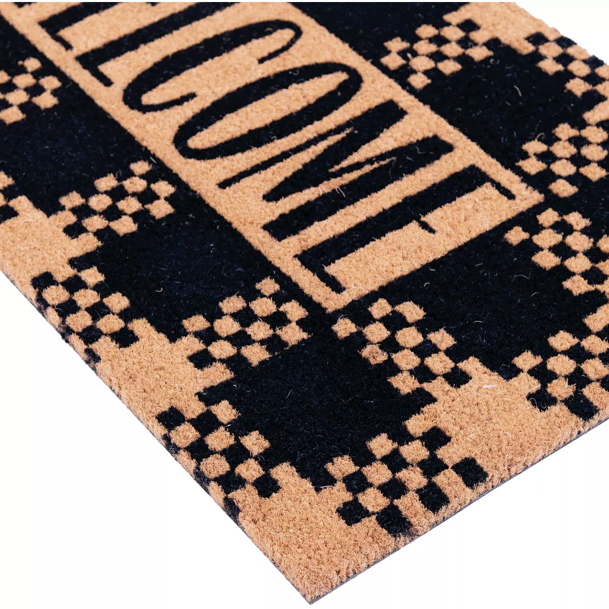 Natco Home 20 In. x 36 In. Coir Outdoor Doormat, Welcome Plaid Frame - photo 2