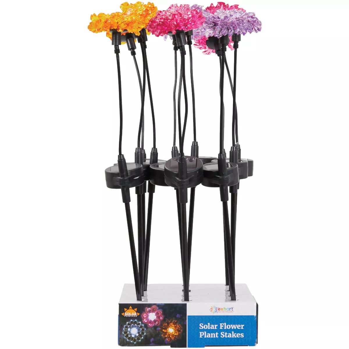 Exhart 16 In. LED Mini Bergamot Flower Solar Stake Light - photo 2