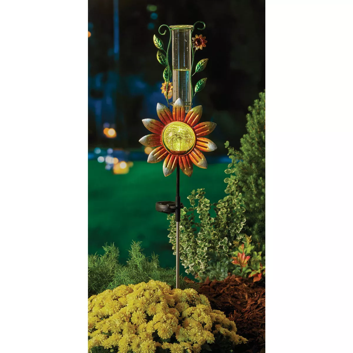 Gerson Spring GIL Metal & Glass 33.5 In. H. Flower Solar Stake Light - photo 2