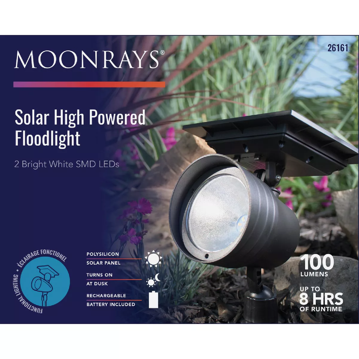 Moonrays 100-Lumen SMD Solar Floodlight