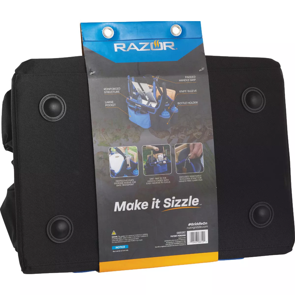 Mr. Bar-B-Q Razor 16.61 In. x 13.98 In. x 3.35 In. Heavy-Duty Griddle Caddy - photo 3