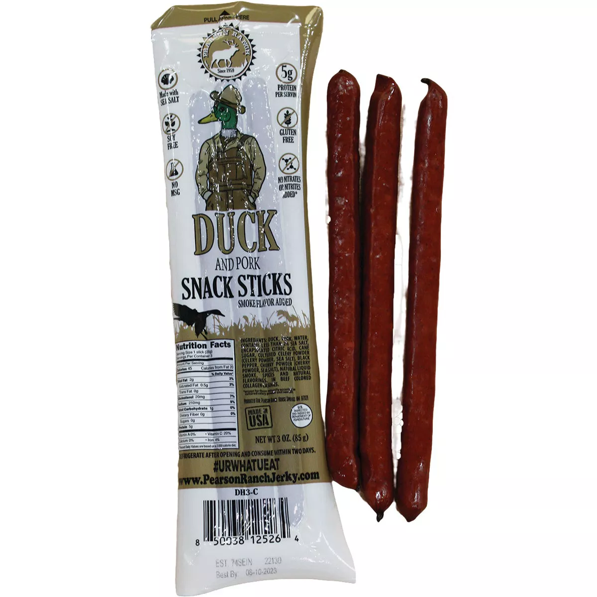Pearson Ranch Jerky 3 Oz. Duck Multi-Pack Snack Stick Jerky - photo 3