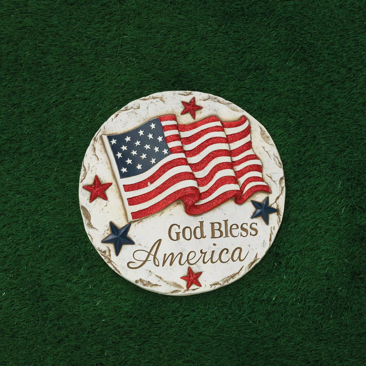 Gerson Spring GIL 11.6 In. Cement God Bless America Stepping Stone - photo 2