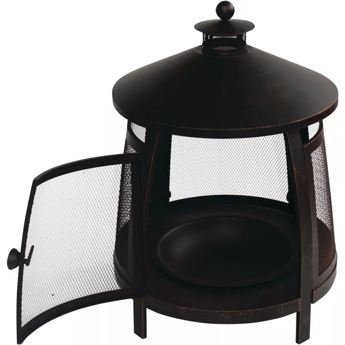 Wood Burning Round Standing 30 In. H. Wood Burning Fire Pit - photo 5