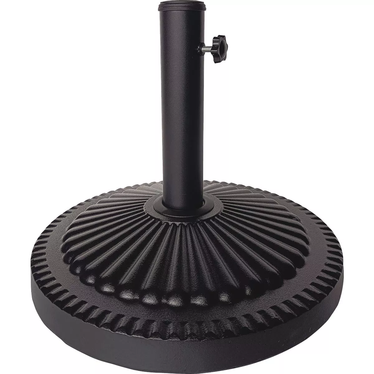 Outdoor Expressions 18 In. Round Black Concrete Umbrella Base