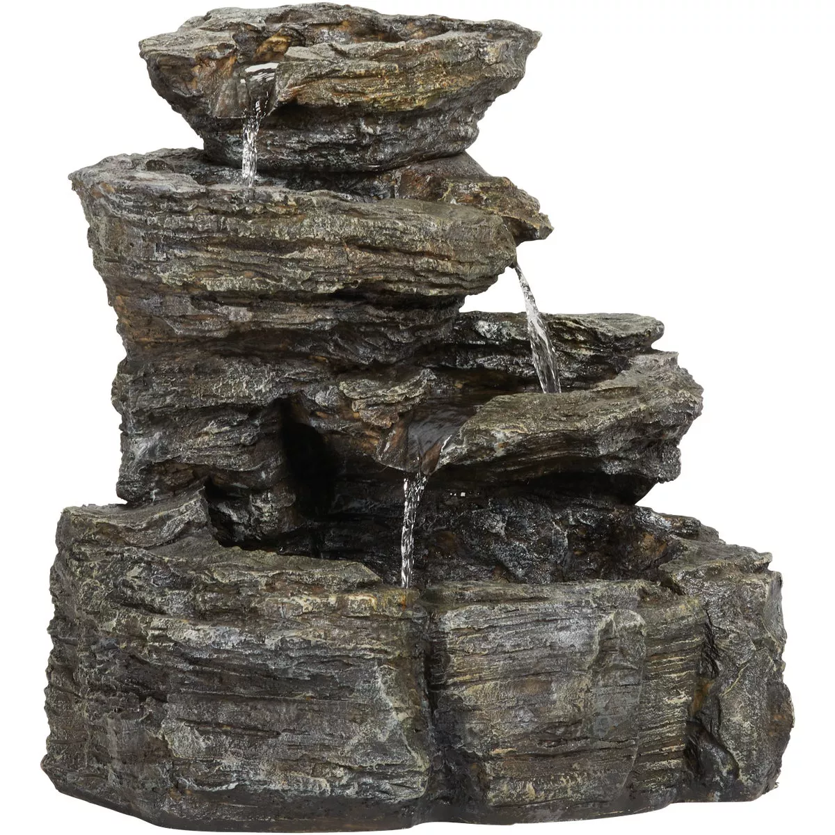 Best Garden 17 In. W. x 18 In. H. x 17.5 In. L. Resin Rock Fountain - photo 2