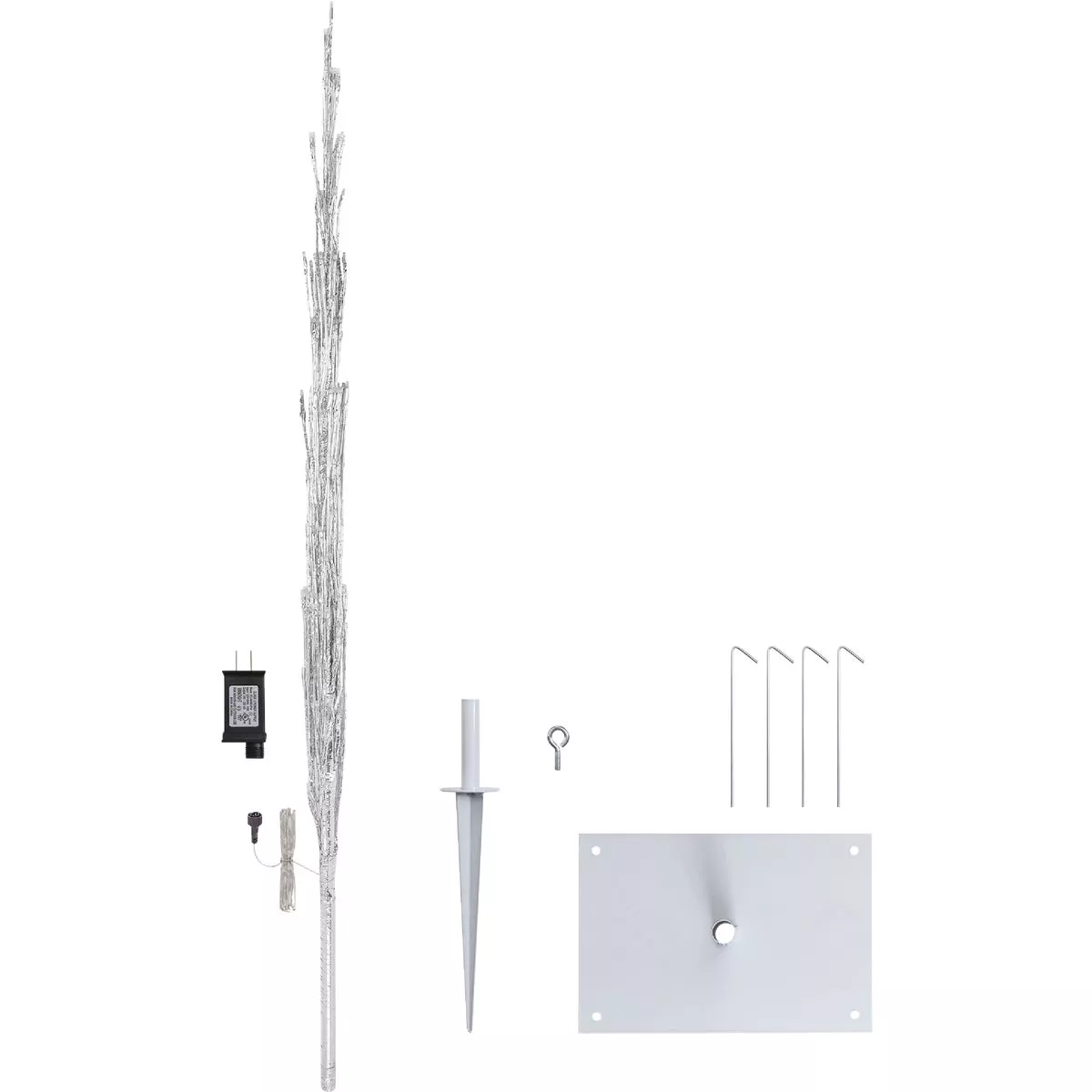 Alpine 60 In. Silver Christmas Tree with Cool White LED Lights - photo 4